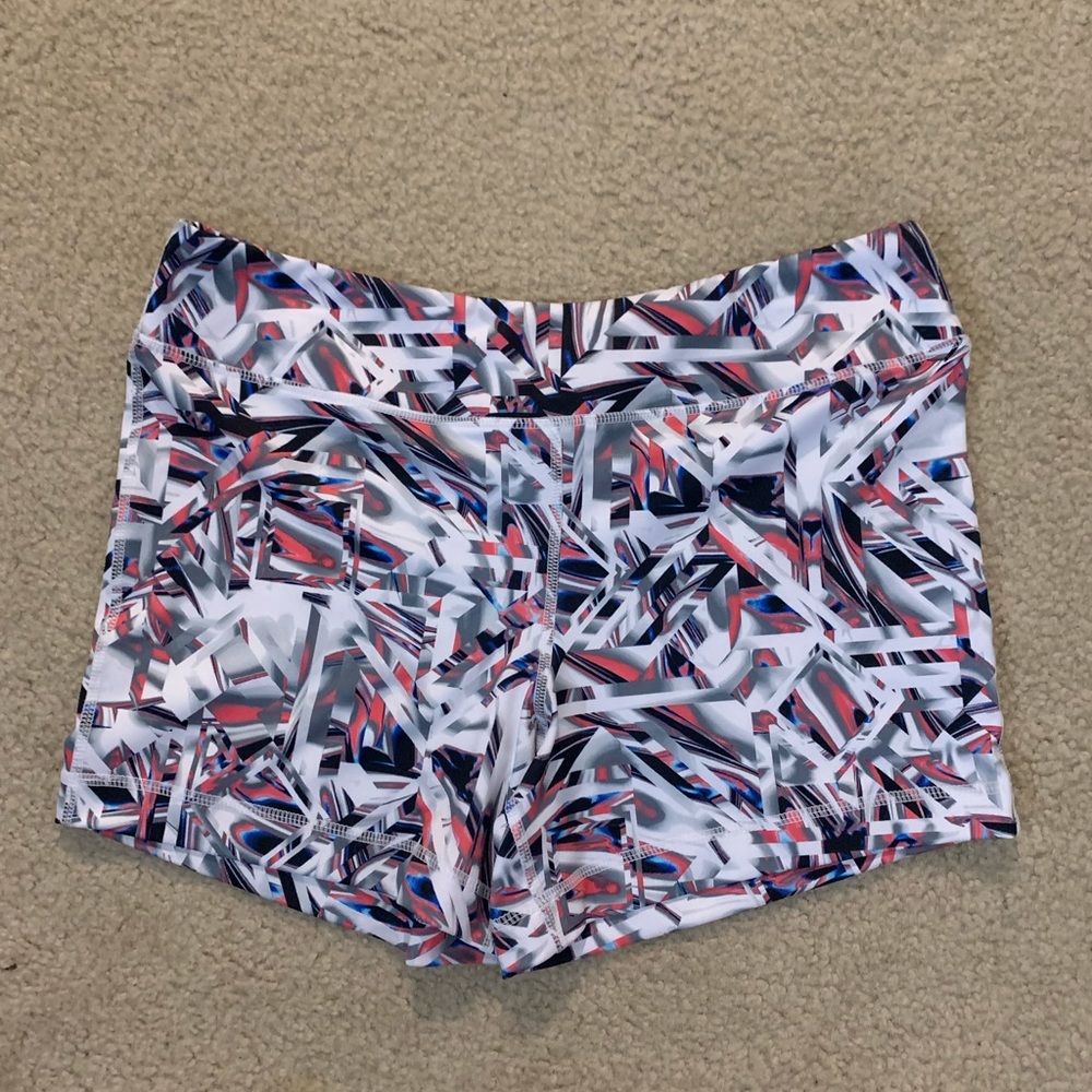 Multicolor spandex shorts